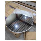 Round Wall Mirror 30" W x 30" H White