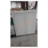 Tall White Wall Cabinet Has Damage