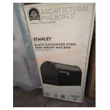 Black Steel Post Mount Mailbox