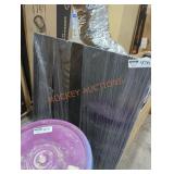 2 pieces of dark glass