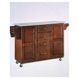 CROSLEY FURNITURE Eleanor Mahogany Kitchen Cart
