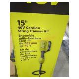 RYOBI 40v 15" Cordless String Trimmer Kit Unopened