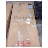 SHW Mission L-Shaped Corner Desk, Black