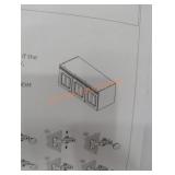 White 3 door cabinet