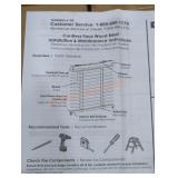 Cordless Faux Wood Blind, Tan