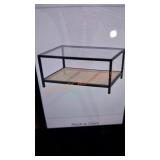 StyleWell 36" Blk Rectangle Glass Top Coffee Table