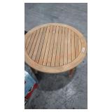 Round Wooden Table approx. 18"Hx3"D