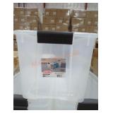 1 Sterilite 70 qt clear totes