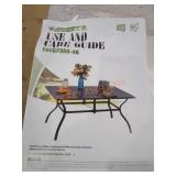 Outdoor Metal Dining Table 6 Person W/ Hole For
