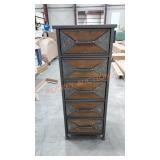 5 Drawer Metal And And Wood Stand