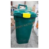 Small Green Animal Locking Trash Can