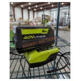 Ryobi 40v 6 ah battery and charger