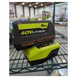 Ryobi 40v 6 ah battery and charger