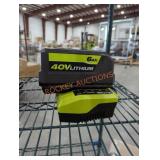 Ryobi 40v 6 ah battery and charger