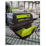 Ryobi 40v 6 ah battery and charger