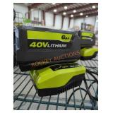 Ryobi 40v 6 ah battery and charger