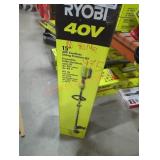 Ryobi 15" 40v cordless string trimmer kit