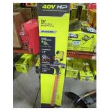 Ryobi 40v 26" cordless hedge trimmer kit