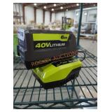 Ryobi 40v 6 ah battery and charger