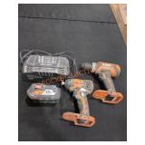 Ridgid 18v 2 Tool Combo Kit Missing Battery &