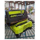 Ryobi 40v 6 ah battery and charger