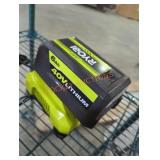 Ryobi 40v 6 ah battery and charger