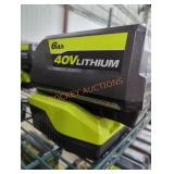 Ryobi 40v 6 ah battery and charger