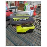 Ryobi 40v 4 ah battery and charger
