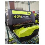 Ryobi 40v 6 ah battery and charger