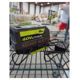 Ryobi 40v 6 ah battery and charger