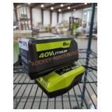 Ryobi 40v 6 ah battery and charger