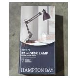 Hampton Bay 22" Desk Lamp, Matte Black