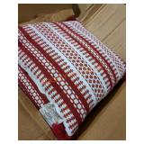 20" Woven Square Pillow Color Chili Quantity 8