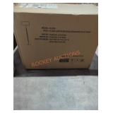 Floor Lamp In Brushed Brass & Blue Finish