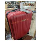 Elite red luggage bag on wheels