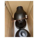 6 Small Matte Black Metal Bell Pendant Lamp Shades
