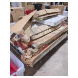 Large Skid of Misc Items, Flooring, Rugs, Doors,