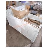 White Vanity Bottom w/ Random Items Inside