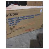 Shoe Cabinet W/ 3 Doors, 27" H x 45" L x 14" W