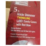 5 Ft Icicle Shimmer Twinkling LED Candy Canes