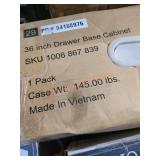 36" Drawer Base Cabinet Alpine White