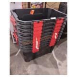 10 Husky 20gal. Storage Totes, No Lids