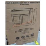 Flush fit base end panel