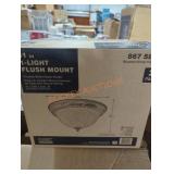 11" flush mount  twin pack brushed nickel