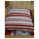 20" Woven Square Pillow Color Chili Quantity 8