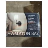 Hampton Bay 1-Light Wall Sconce Matte Black