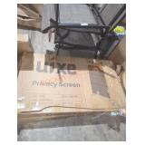 Uixe Privacy Screen, Black 47.2" x 15.7" x 76"
