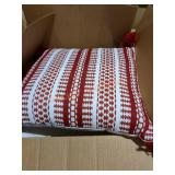 20" Woven Square Pillow Color Chili Quantity 8