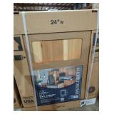 Hampton Bay 24" wall cabinet natural hickory