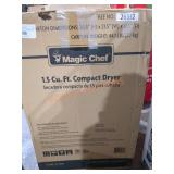 Magic Chef 1.5 cu ft compact Dryer,  White